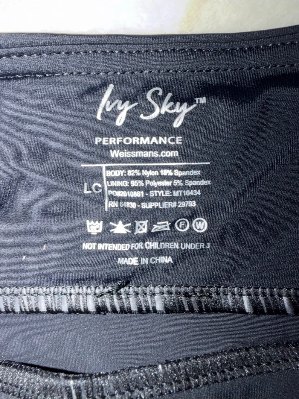 Ivy Sky Girls' Black High-Waist Dance Briefs with Rhinestone Waistband